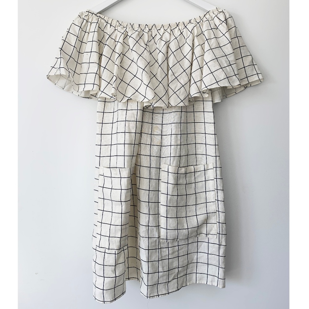 Reformation Off Shoulder Pocket Dress M